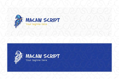 Macaws Script - Creative Parrot Bird Stock Logo Template