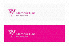 Glamour Gait - Fashion Walk Feminine Figure Stock Logo Template