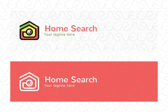 Home Search - Real Estate App Stock Logo Template for Residential Properties