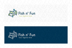 Fish n' Fun - Water Creature Stock Logo Template 