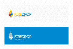 Fire Drop - Abstract Nature Elements Stock logo Template