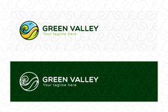 Green Valley - Environment and Nature Stock Logo Template for Agriculture and Organic Farming
