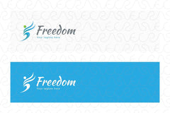 Freedom - Creative Abstract Figure Stock Logo Template