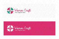 Women Craft - Illustrative Abstract Group Logo Template