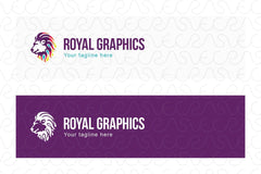 Royal Graphics - Creative Abstract Wild Animal Lion Logo Design Template