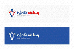 Infinite Victory - Abstract Iconic Infinity Symbol Crest Stock Logo Template