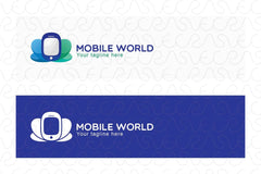 Mobile World - Cute Stock Logo Design for Mobile Store
