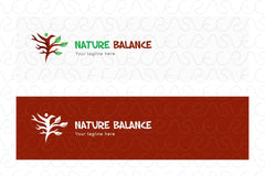 Health and Nature - Iconic Figurative Tree Stock Logo Template 