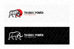 Tauras Power - Aggressive Wild Animal Bull Stock Logo Template