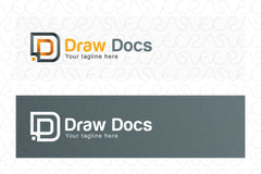 Draw Docs - Abstract Alphabetic Monogram Stock Logo Template of Letter 