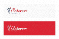 Caterers - Simple Iconic Stock Logo Template for Catering & Hosting Businesses