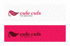 Cute Cuts - Hair Saloon Stock Logo Template