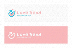 Love Bend - Gender Icons Creative Stock Logo Design 