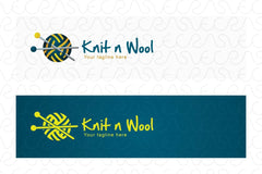 Knit n Wool - Yarn & Needles Stock Logo Template