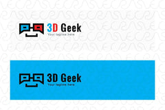 3D Geek - Video Specs Minimal Stock Logo Template