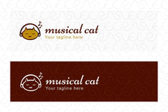 Musical Cat - Cute Animal Abstract Stock Logo Template