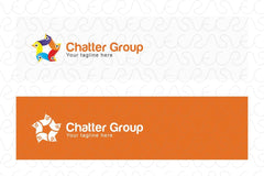 Chatter Group - Creative Bird Composition Stock Logo Template
