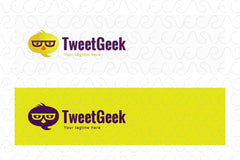 Tweet Geek - Little Chicken Stock Logo Template for Smart Solutions