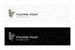 Touching Stars - Illustrative Hands Stock Logo Template