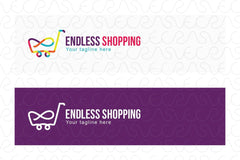Endless Shopping - Infinity Symbol Linear Stock Logo Template