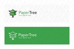 Paper Tree - Nature Object Stock Logo Template for Eco Friendly Projects & Products