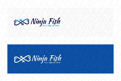 Ninja Fish- Abstract Water Creature Stock Logo Template