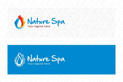 Nature Spa - Abstract Fish And Drop Stock logo Template for Beauty & Entertainment Services