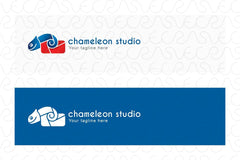 Chameleon Studio - Abstract Creative Reptile Animal Stock Logo Design for Photography Studio