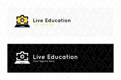 Live Education - Online Learning Tools Stock Logo Template