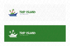 Trip Island -Vacations on Beach Stock Logo Template for Tour & Travel Agency 