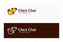 Chick Chat - Cute Birds Stock Logo Template