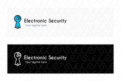 Electronic Security - Digital Locking Stock Logo Template for Security & Safety