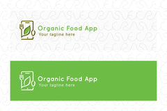 Organic Food App - Minimal Logo Template