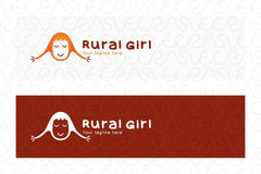 Rural Girl - Cute Village Girl Logo Design Template