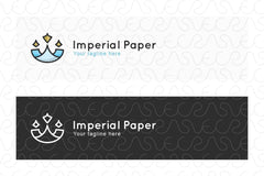Imperial Paper - Abstract Crown Stock Logo Template for Stationary & Quality Products