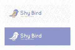 Shy Bird - Simple & Cute Sparrow Stock Logo Template