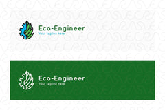 Eco Engineer - Environment Friendly Manufacturing Industry Stock Logo Template