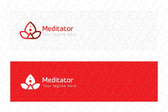 Meditator- Yog Figure Stock Logo Template