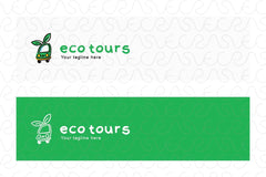 Eco Tours - Green Taxi Cute Stock Logo Template for CNG & Environment Friendly Vehicles