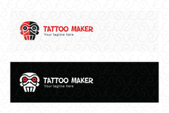 Tattoo Maker - Artistic Tribal Face Stock Logo Template