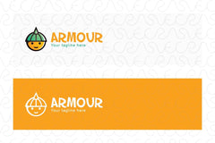 Armour - Simple Cute Face Stock Logo Template