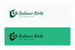 Balance Birds - Abstract Minimal Stock Logo Template