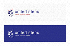 United Steps - People Community Group Stock Logo Template