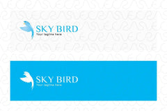 Sky Bird - Illustrative Flying Bird Stock Logo Template