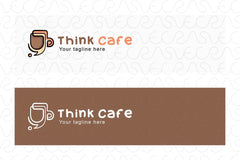 Think Cafe - Creative Coffee Shop Stock Logo Template