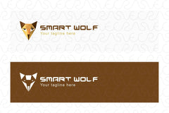 Smart Wolf - Wild Animal Abstract Geometrical Stock Logo Template 