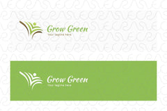Grow Green - Simple Abstract Compositional Tree & Human Iconic Stock Logo Template