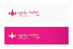 Candy Maker - Comic Lollipop Stick Stock Logo Template