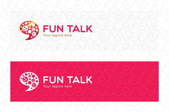 Fun Talk - Iconic Stock Logo Template for Social Communication & Groups