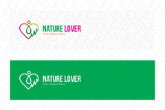 Nature Lover - Figurative Heart Iconic Stock Logo Design